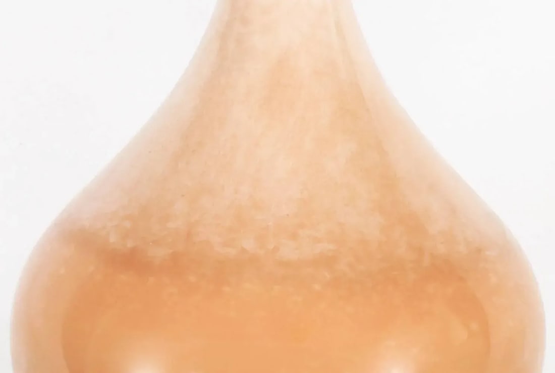 Large Coral Drip Glaze Pottery Table Lamp - 5