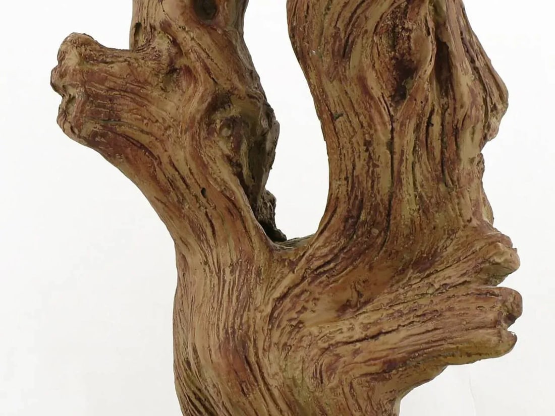 Ceramic Driftwood-Form Faux Bois Table Lamps - a Pair - 4