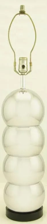 George Kovacs Attr. Stacked Chrome Ball Table Lamp - 2