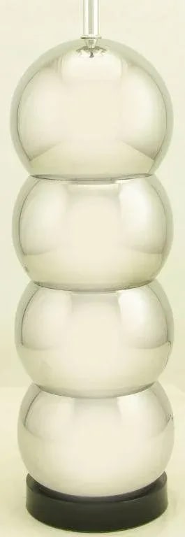 George Kovacs Attr. Stacked Chrome Ball Table Lamp - 3