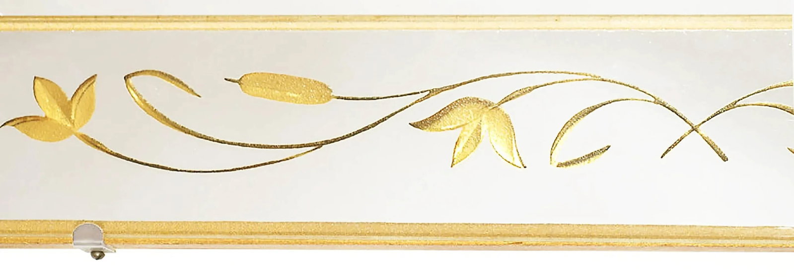 Etched and Reverse Gilt Mirrored Frame Art Deco Mirror With Foliate Detail - 3