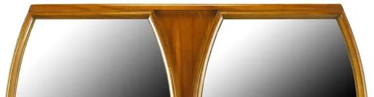 Modern Walnut Double Barrel Mirror - 6