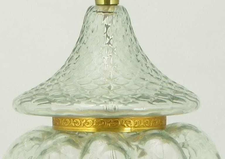 Marbro Crystal Vase Table Lamp With Brass Trim - 4