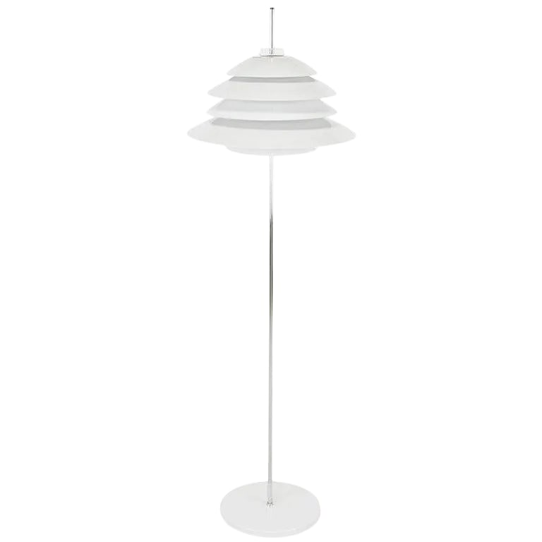 Sonneman Chrome and White Enamel Floor Lamp (1 of 9)