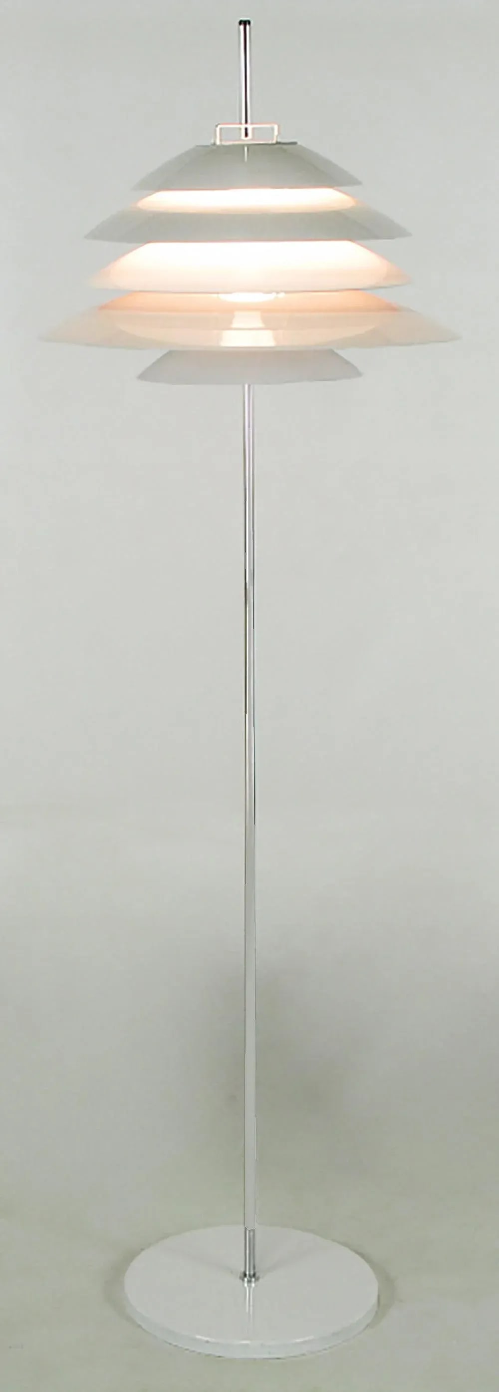 Sonneman Chrome and White Enamel Floor Lamp - 2