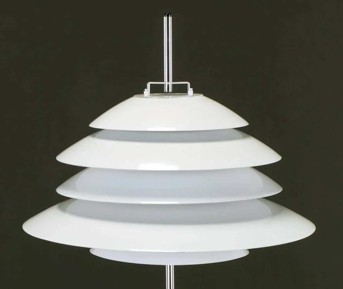 Sonneman Chrome and White Enamel Floor Lamp - 8