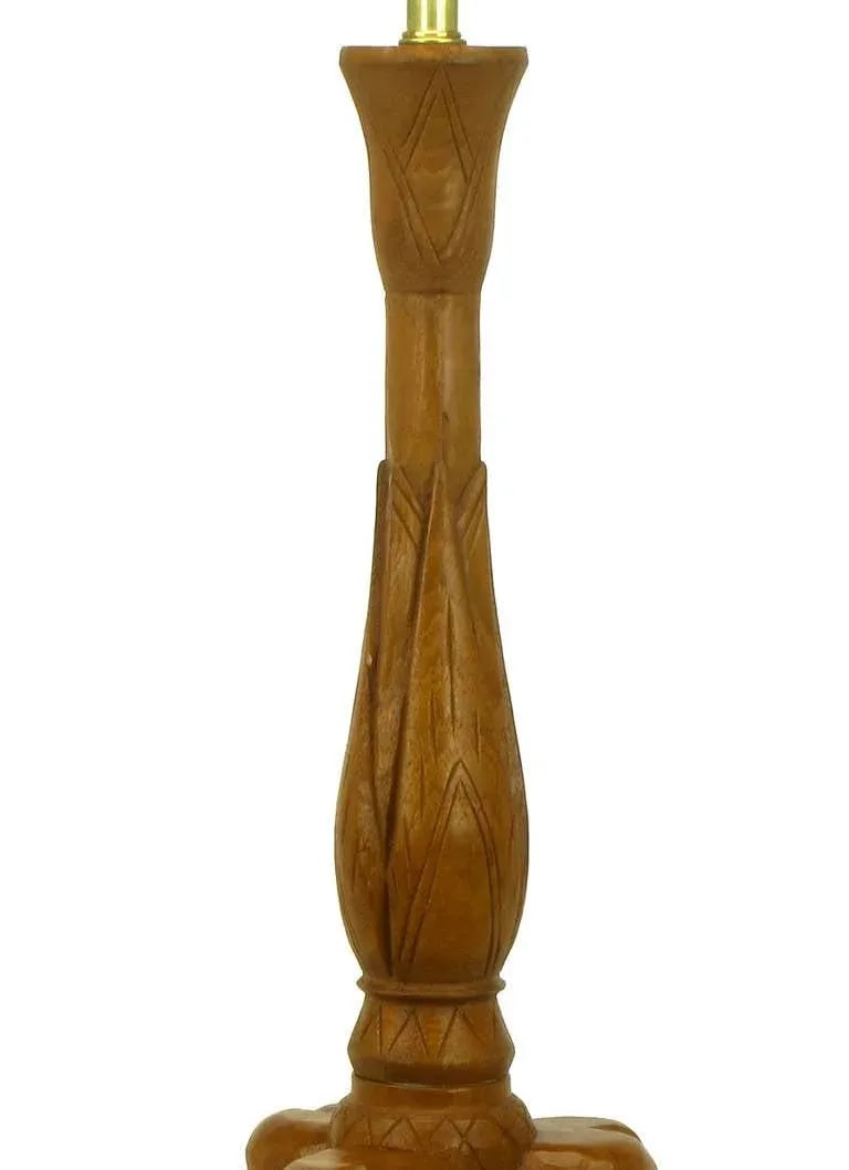 Tall Hand-Carved Hardwood "Trio of Elephants" Table Lamps - a Pair - 8