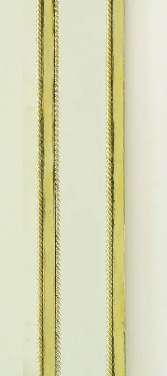 Italian Aged Silver Leaf Mirror With Rope Border - 5