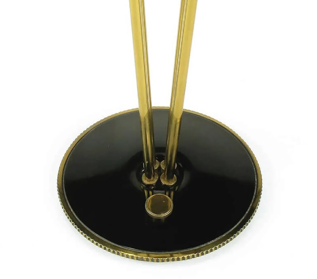 1950s Stiffel Black Lacquer and Brass Suspension Table Lamp - 8