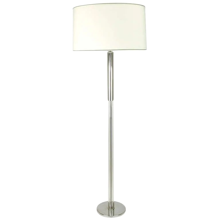 Lucite and Chromed Steel Floor Lamp After Walter Von Nessen (1 of 6)
