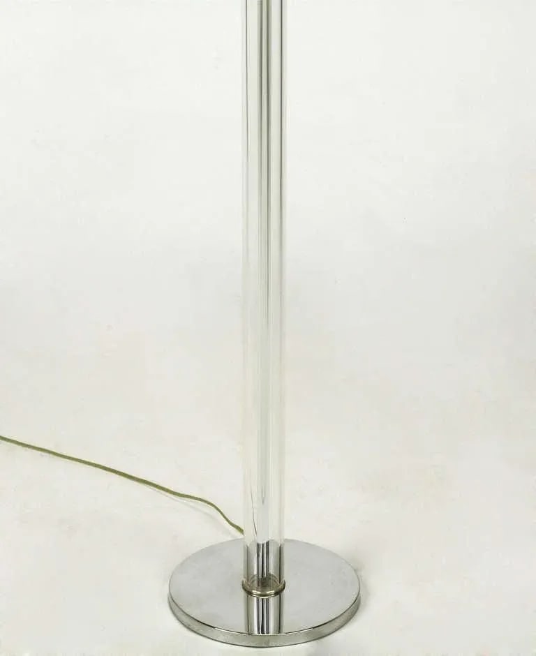 Lucite and Chromed Steel Floor Lamp After Walter Von Nessen - 4