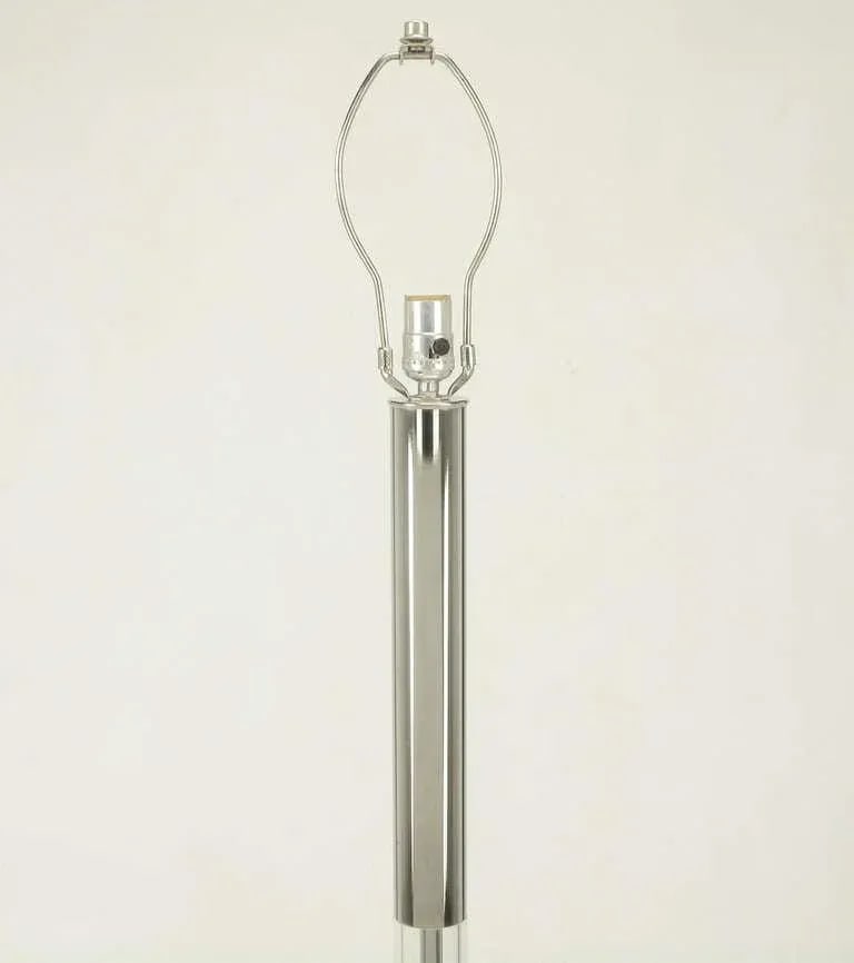 Lucite and Chromed Steel Floor Lamp After Walter Von Nessen - 5