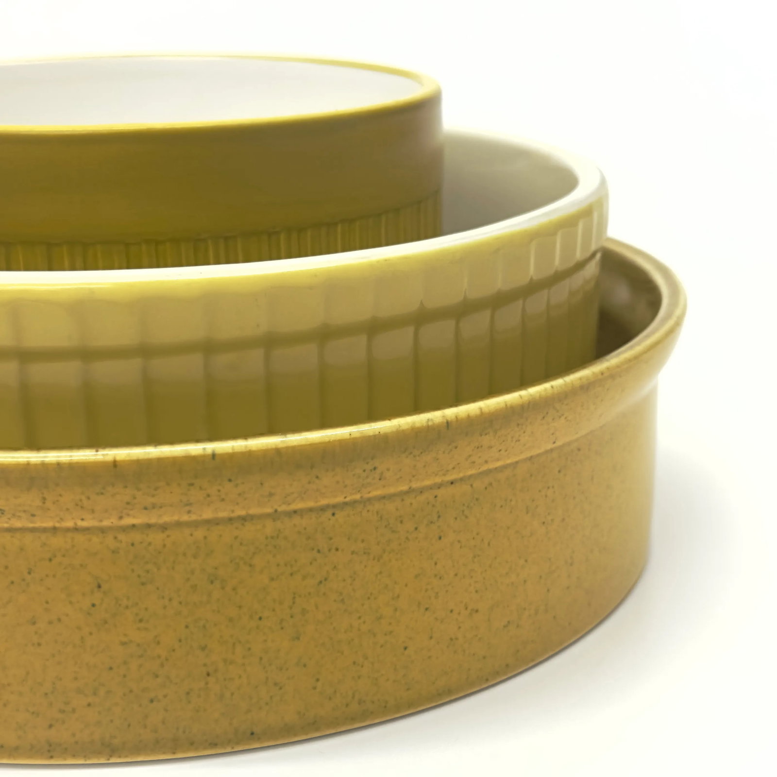 Vintage Mustard-Colored Baking Dish Curation - Group of 3 - 10
