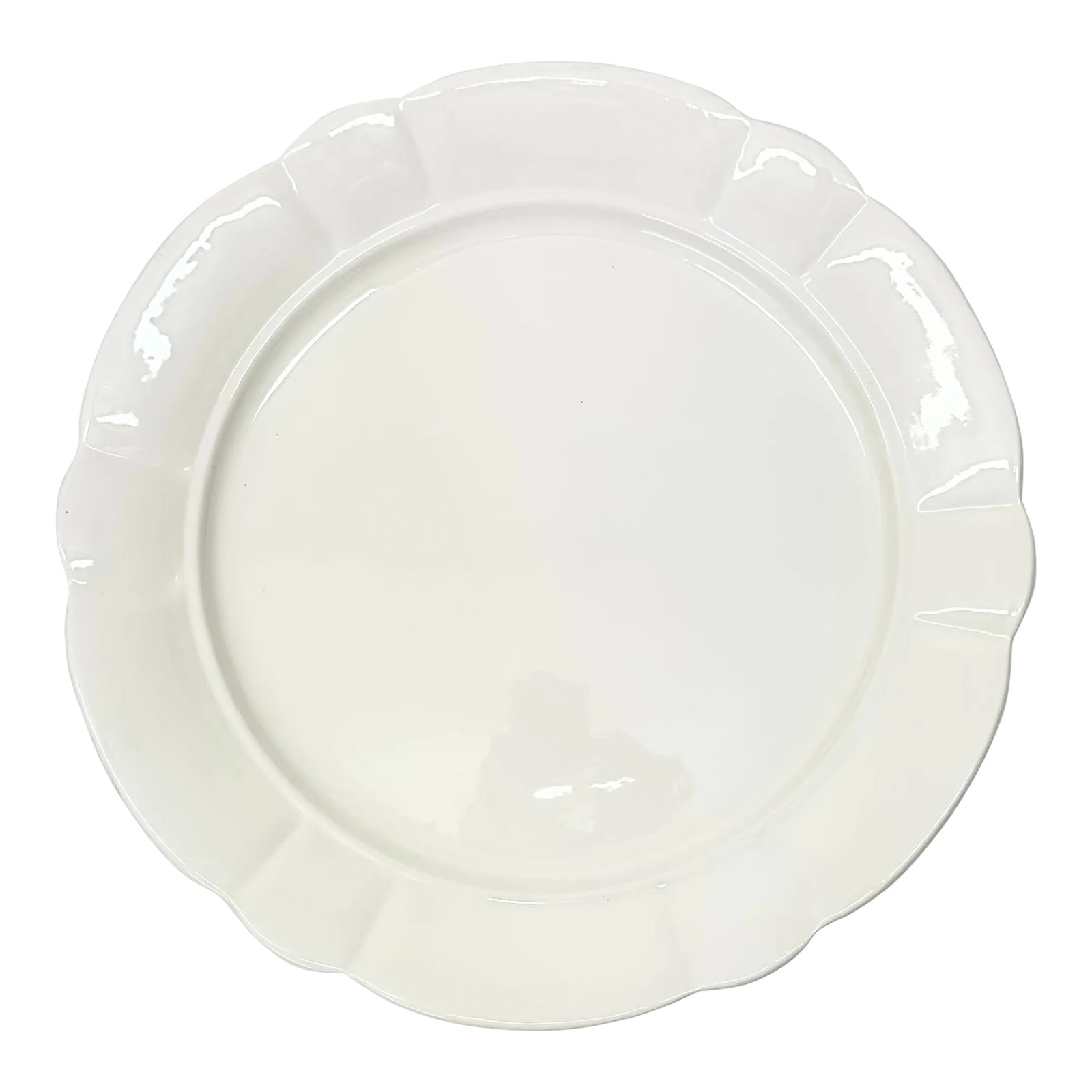 Oversized Italian Porcelain Serving Platter With Scalloped Edge Detail (1 of 9)