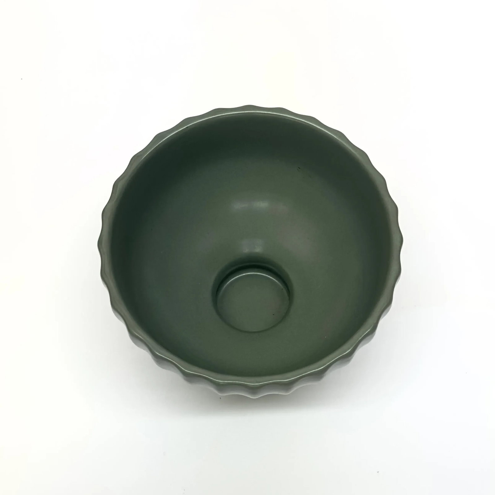 Olive Green Matte Ceramic Stemmed Planter Curation - Group of 3 - 10
