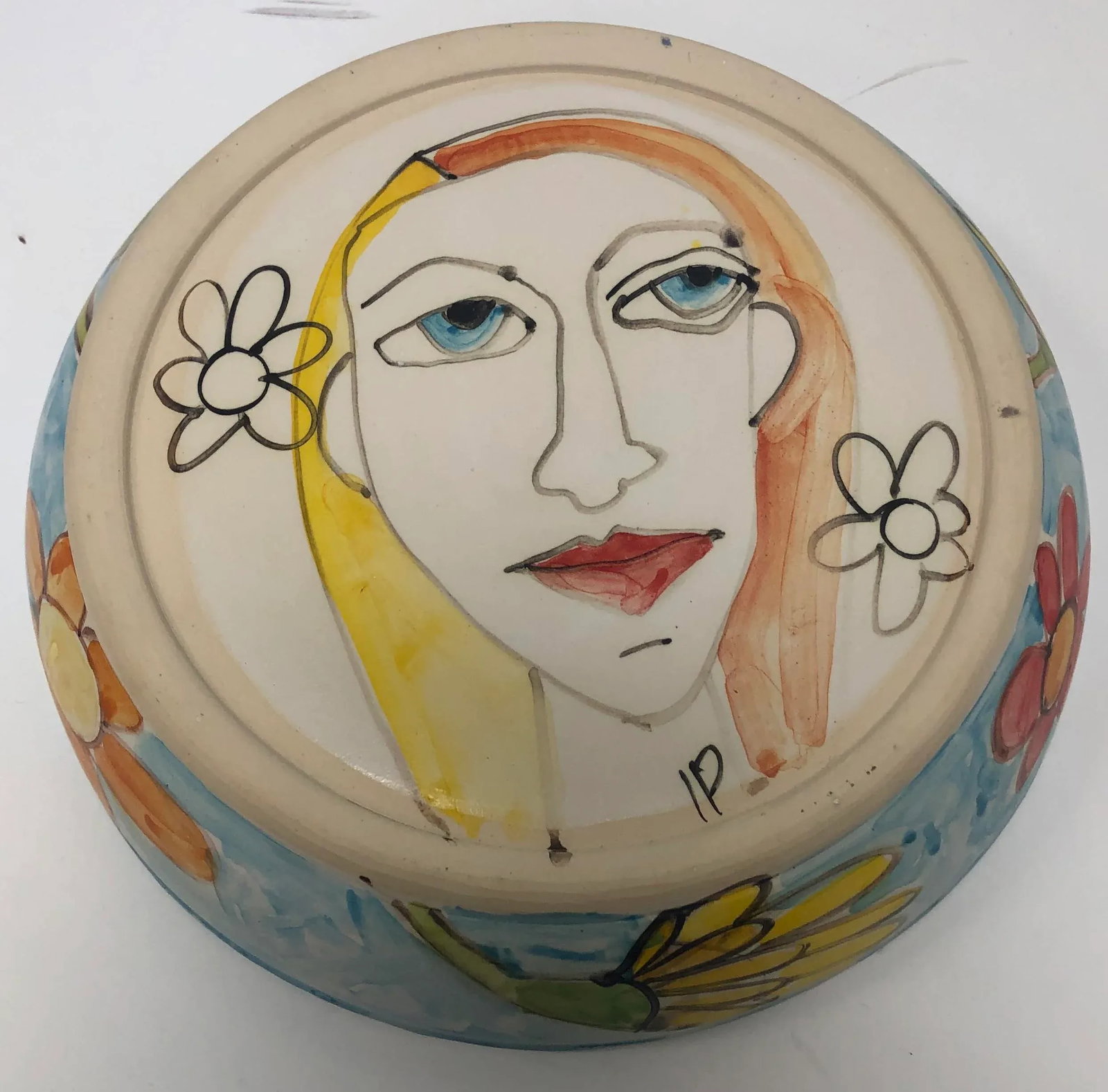 Hand Painted Ceramic Bowl, "Flower Child" - 3