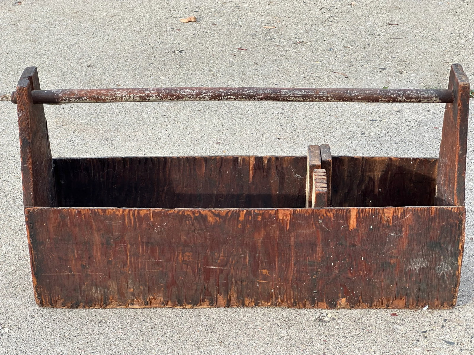 Vintage Wood Primitive Carpenter's Tool Box - 2