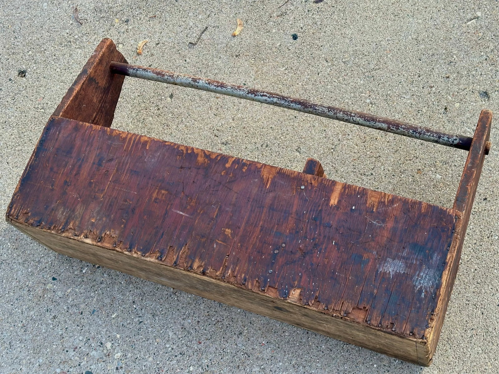 Vintage Wood Primitive Carpenter's Tool Box - 8