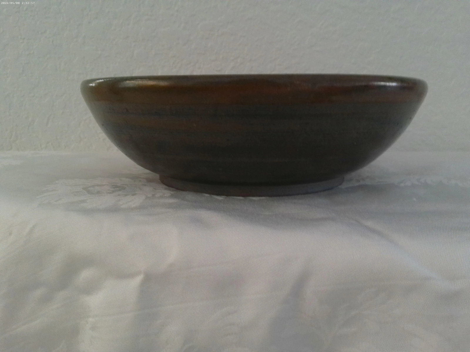 1980s Artisan Earthtone Centerpiece Pottery Bowl - 4