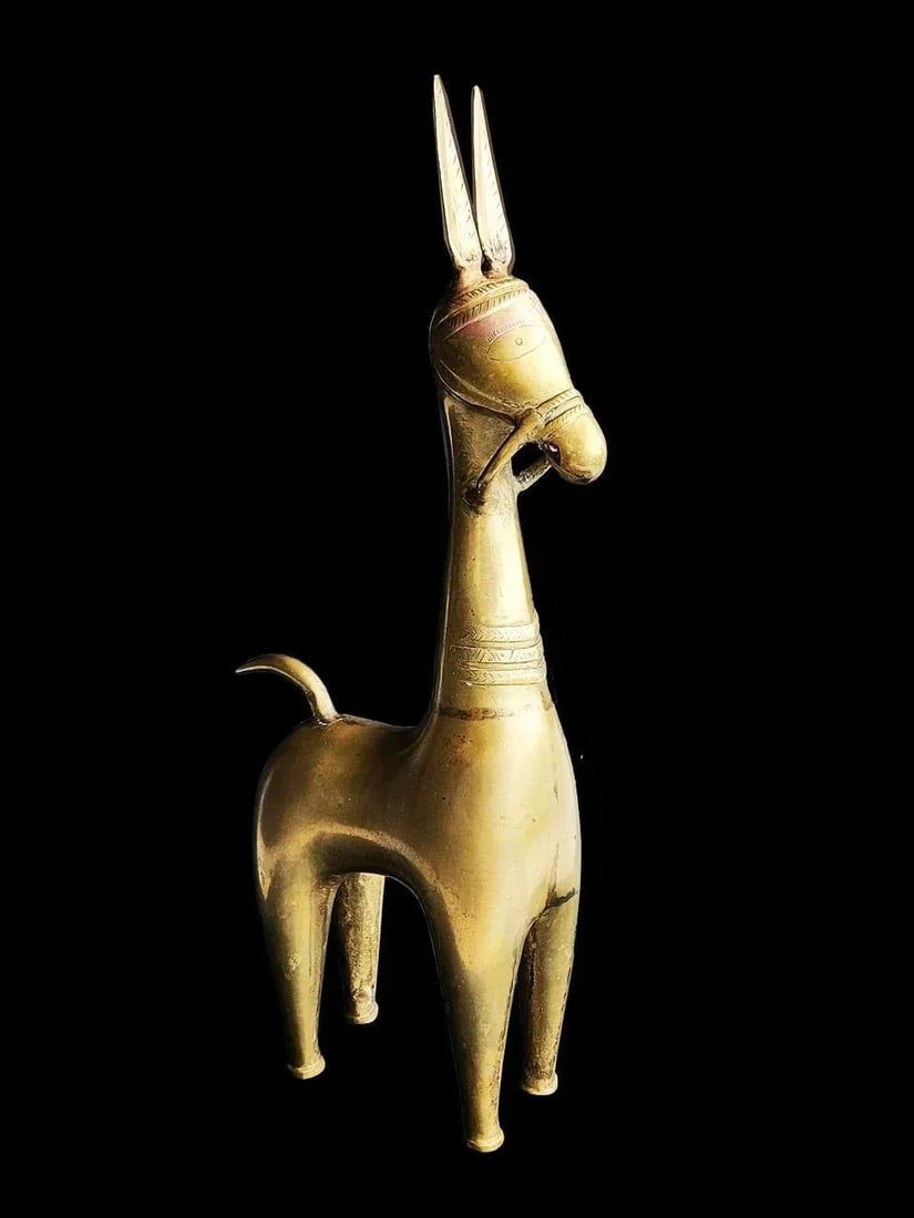 Vintage 21" Brass Horse Table Sculpture - 2