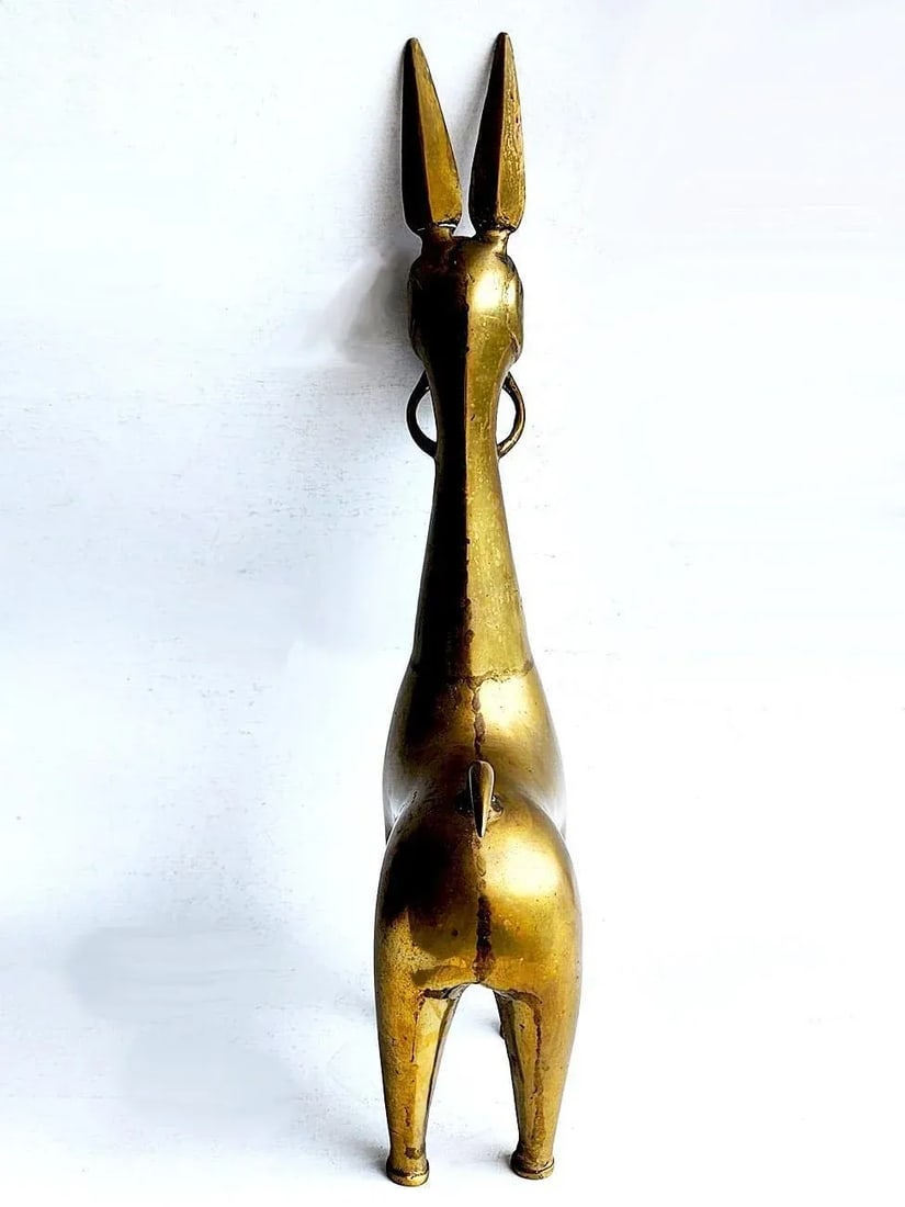 Vintage 21" Brass Horse Table Sculpture - 4