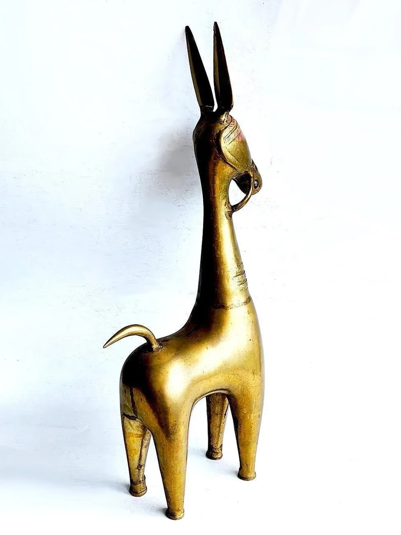 Vintage 21" Brass Horse Table Sculpture - 5