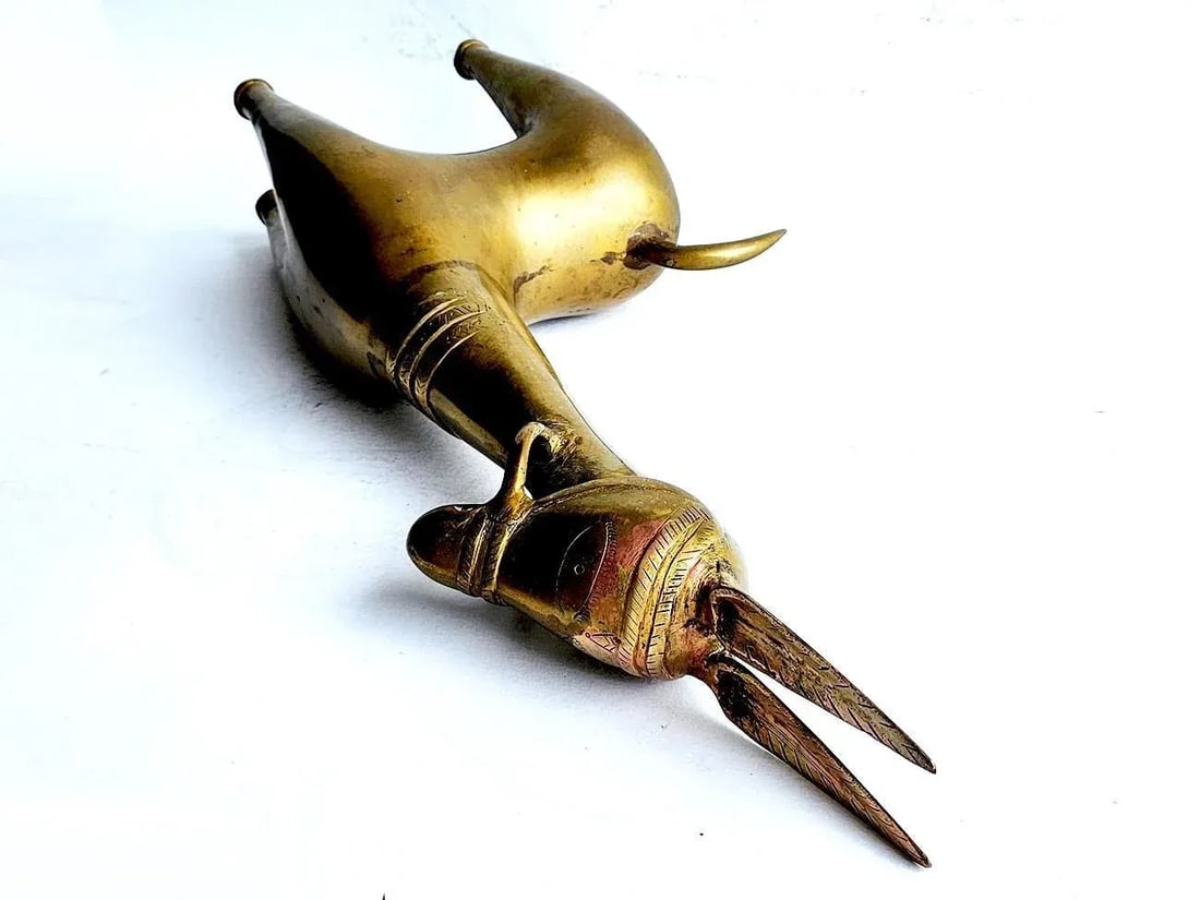 Vintage 21" Brass Horse Table Sculpture - 9