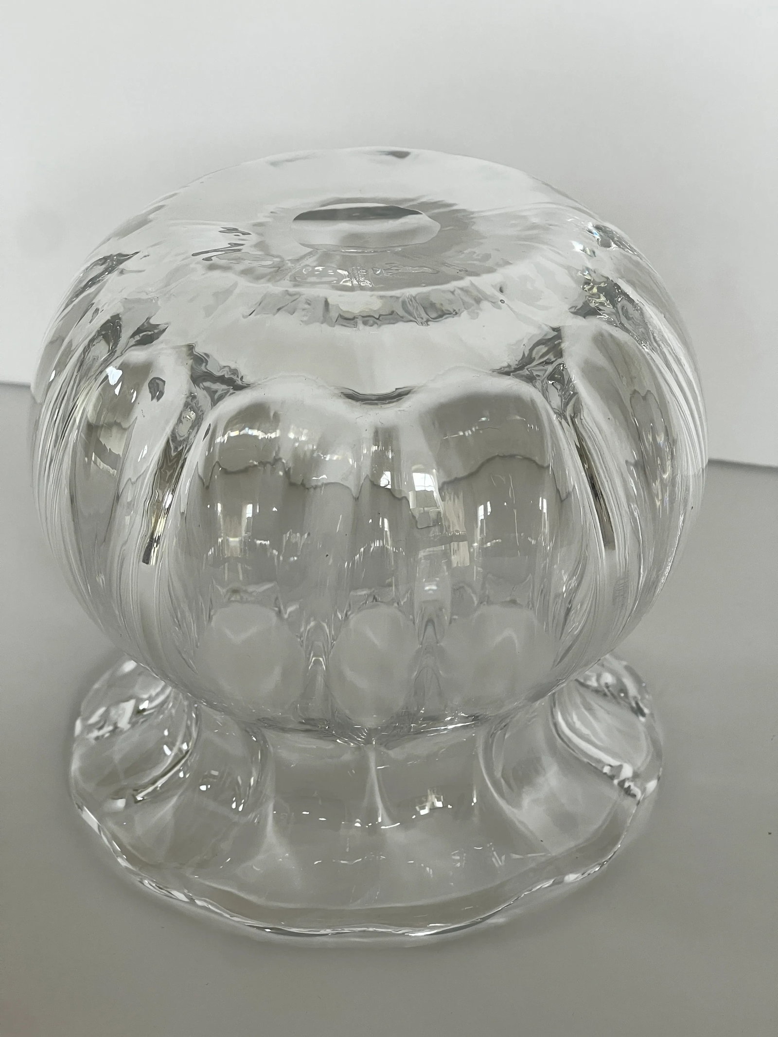 Late 20th Century Orrefors Swedish Ribbed Glass Anemone Vase - 8