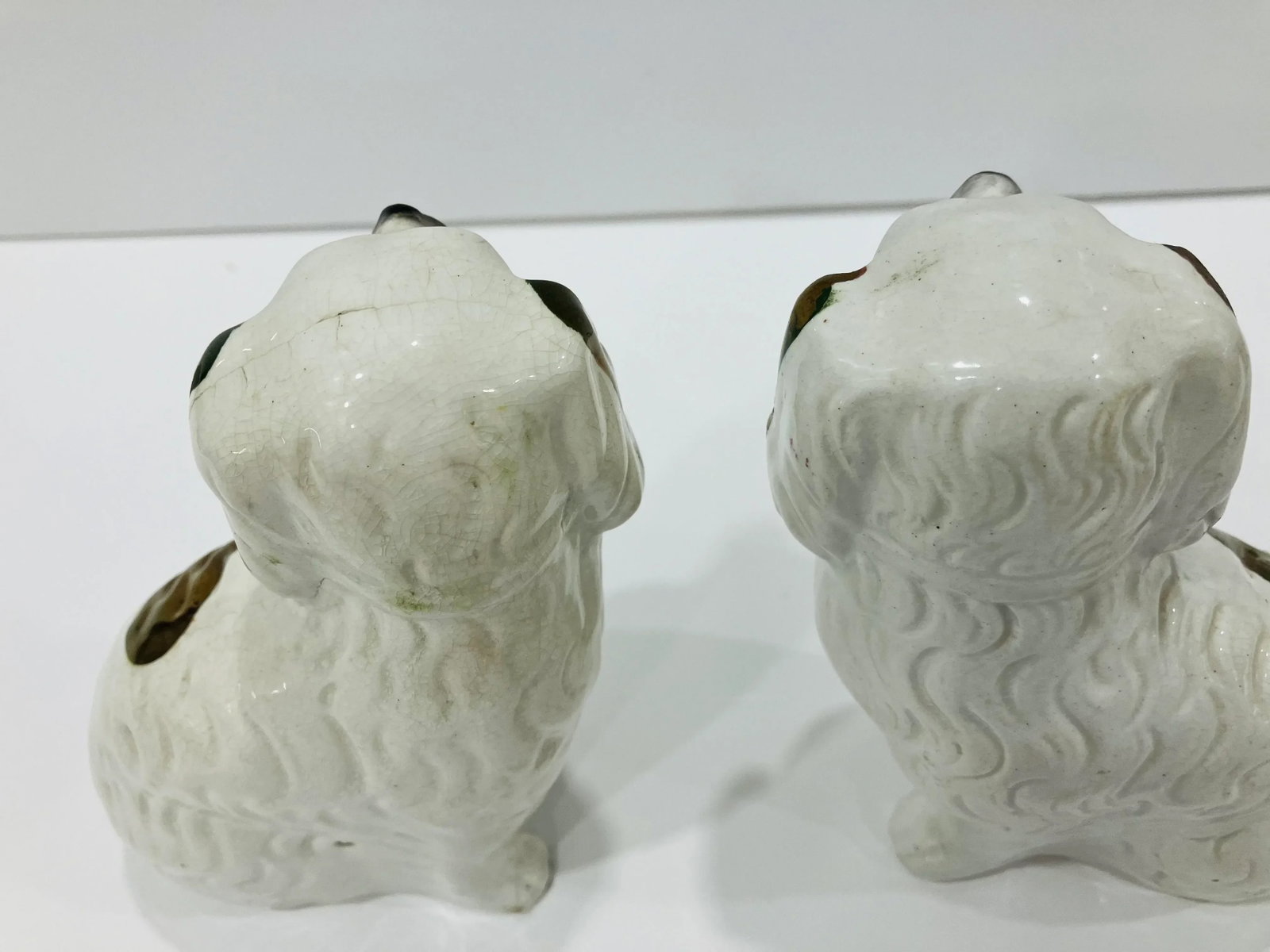 Pair of Antique Copper Luster Staffordshire Spaniels - 2