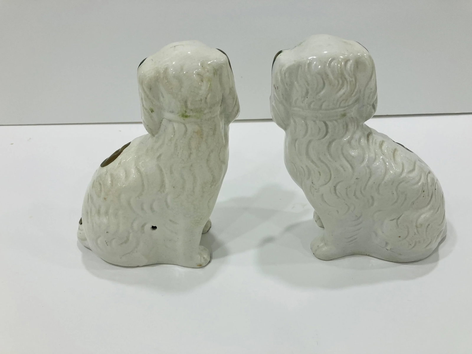 Pair of Antique Copper Luster Staffordshire Spaniels - 3
