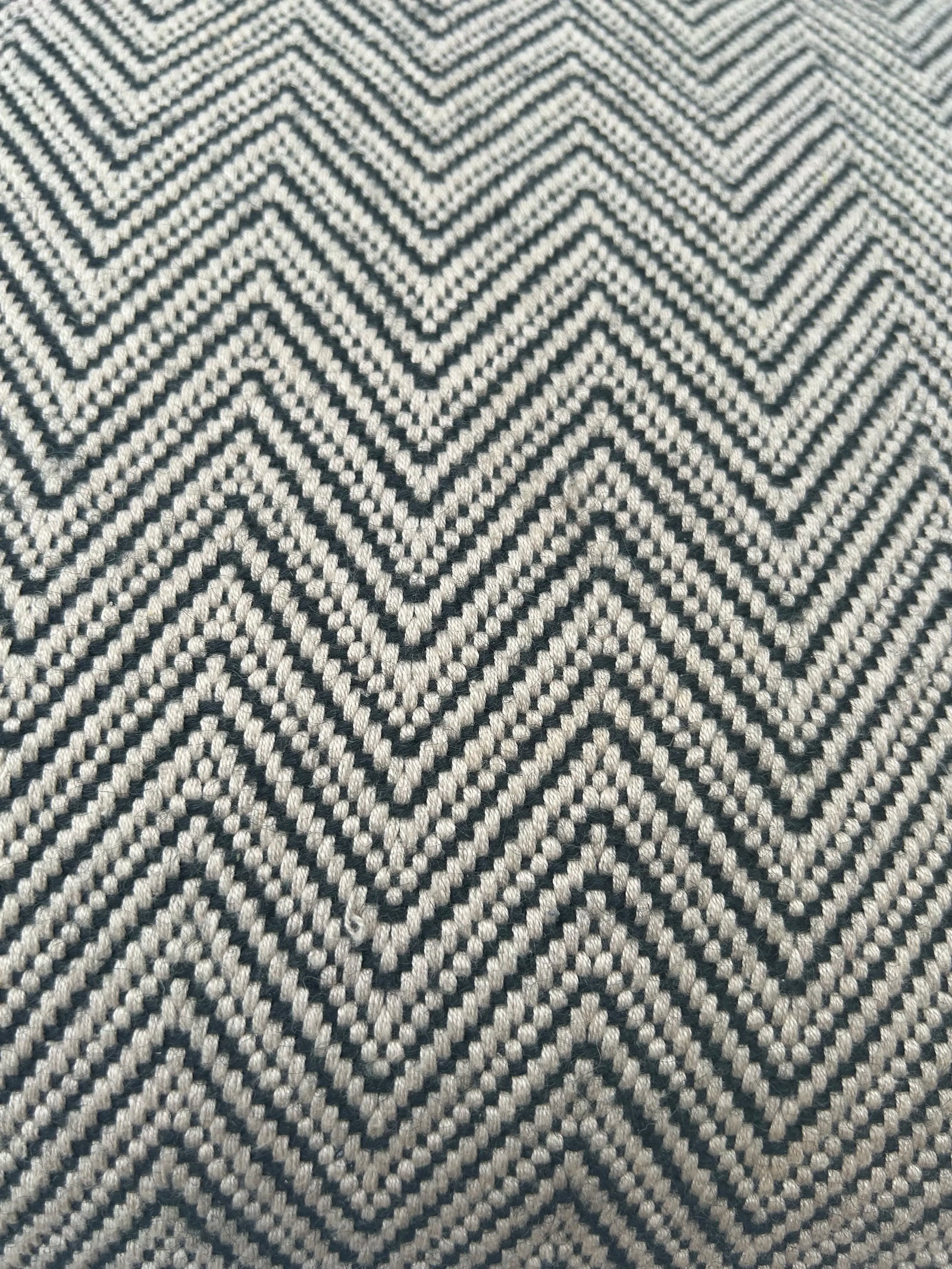 Restoration Hardware Black and Beige Chevron Pattern Decorative Pillow - 7