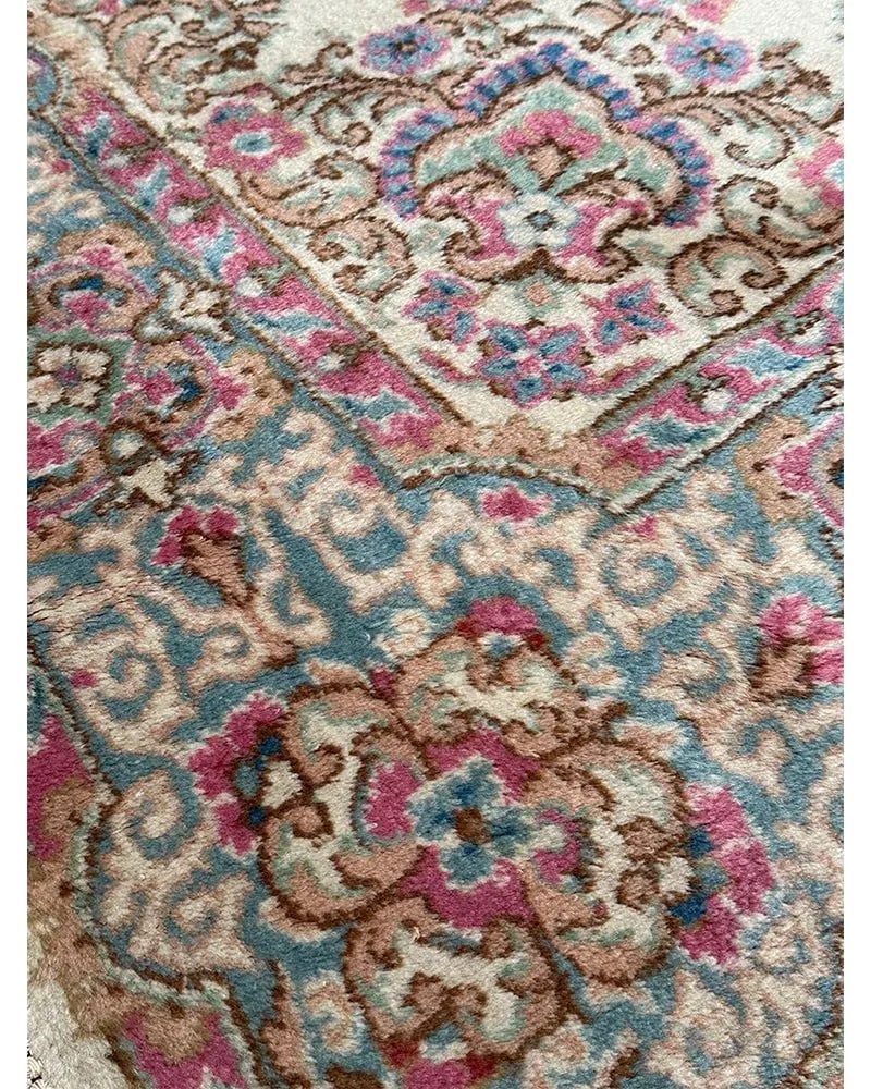1970s Old Persian Kerman Area Rug 6x9 - 11
