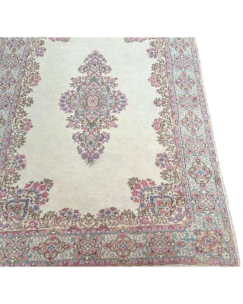 1970s Old Persian Kerman Area Rug 6x9 - 7