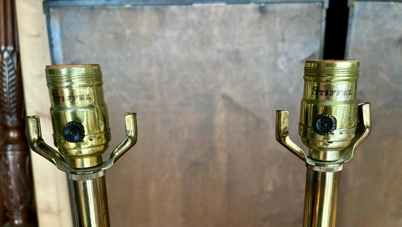 Pair of Vintage Stiffel Brass & Cut Crystal Pineapple Hollywood Regency Table Lamps - 5
