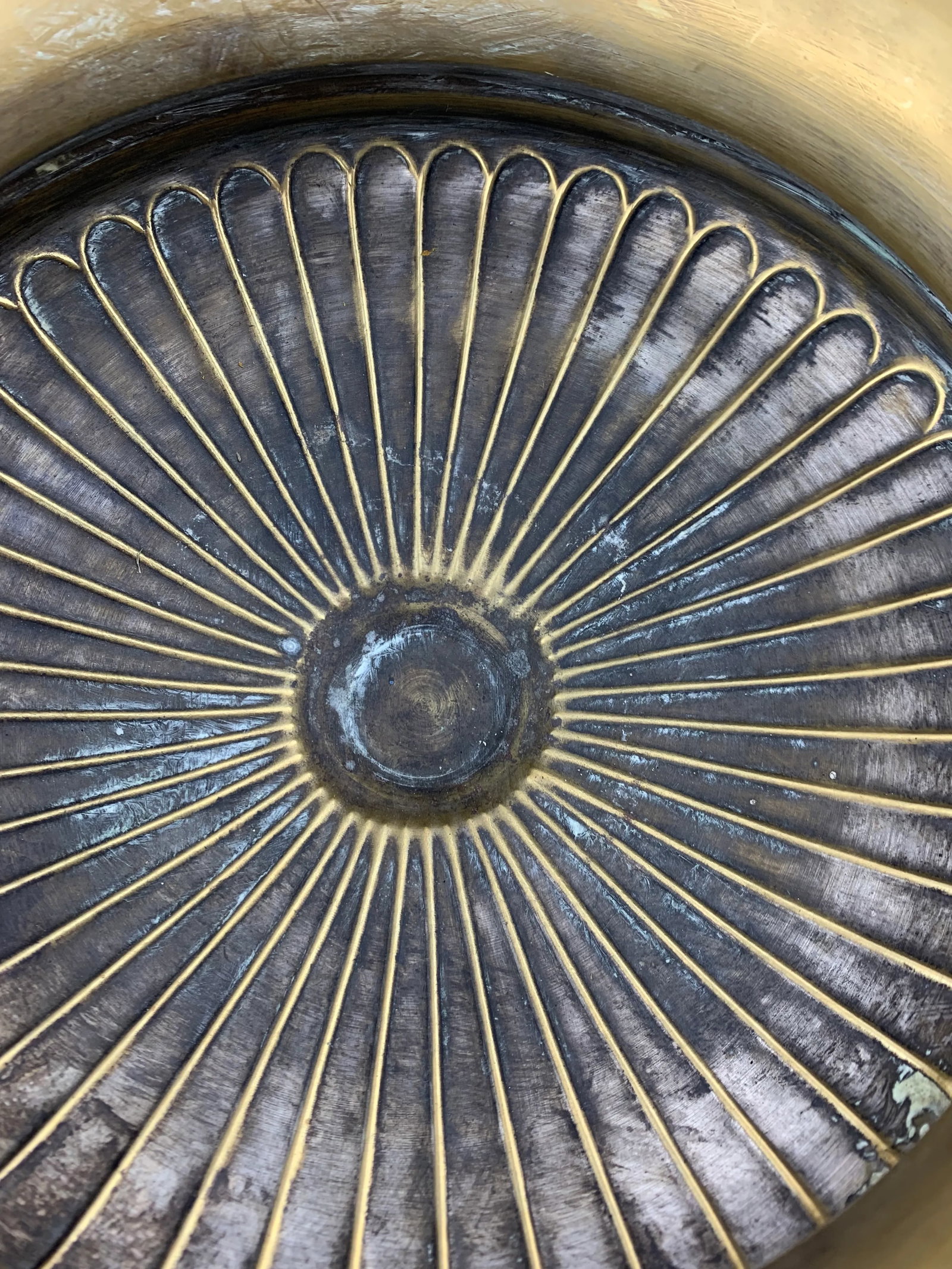Vintage Neoclassical Brass Pedestal Urn - 10
