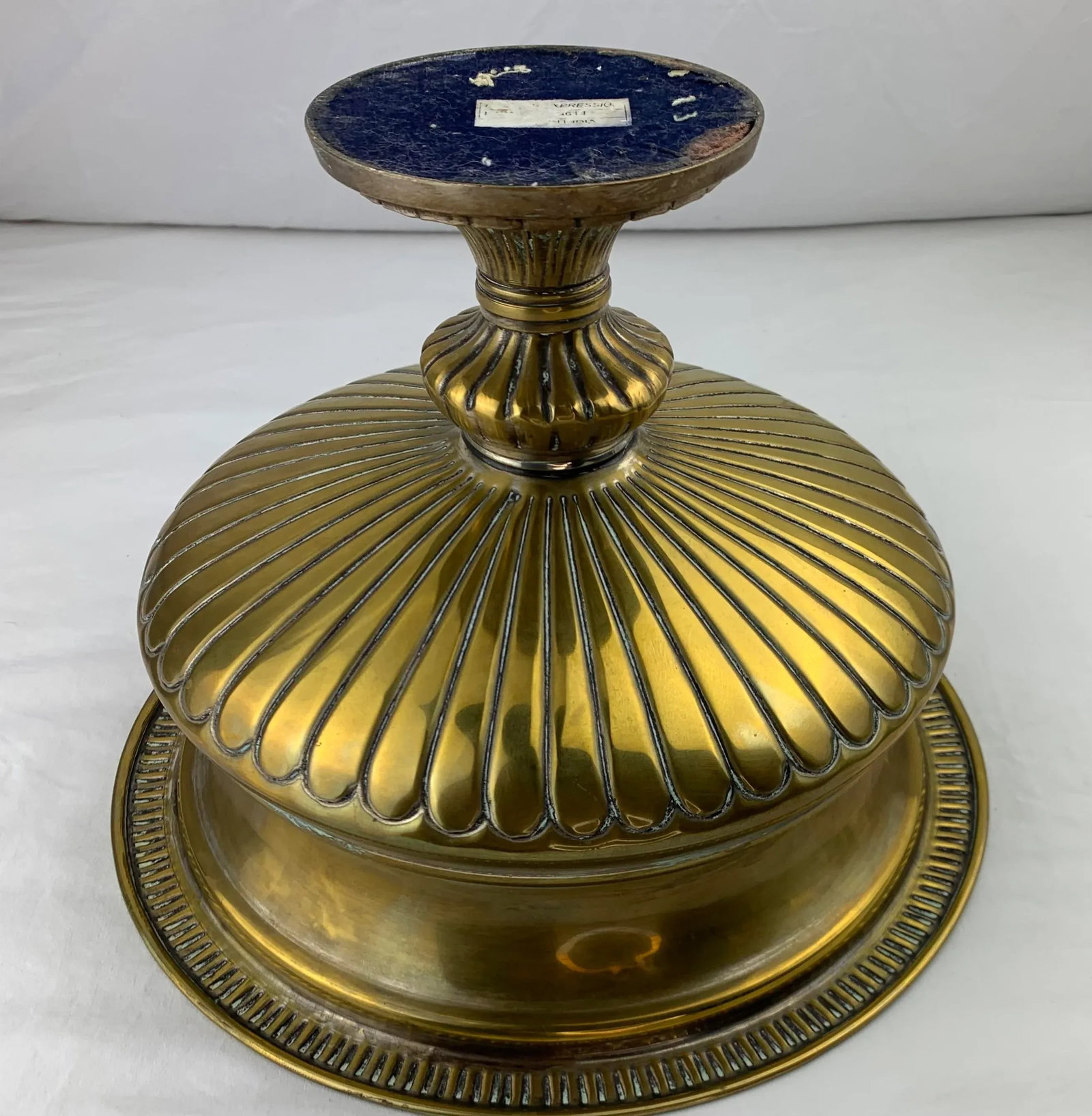 Vintage Neoclassical Brass Pedestal Urn - 3