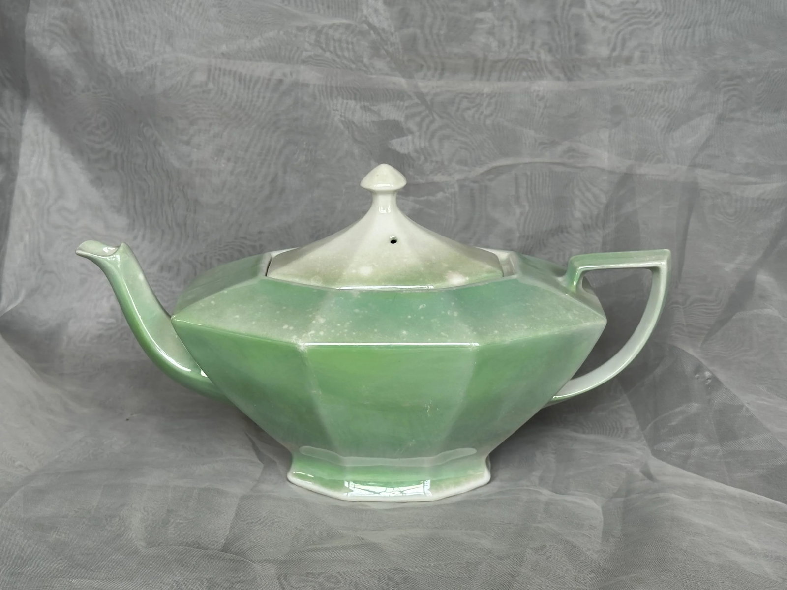 Czechoslovakia Lusterware Art Deco Teapot - 2