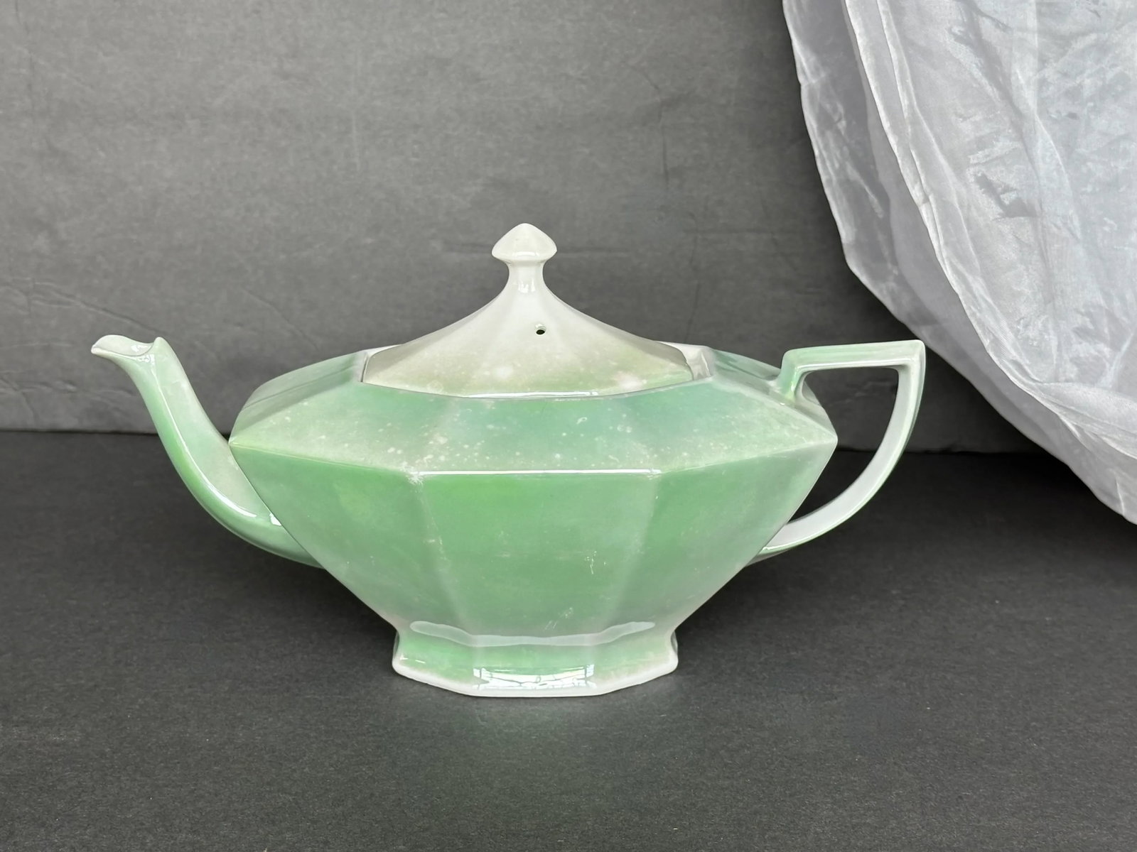 Czechoslovakia Lusterware Art Deco Teapot - 3