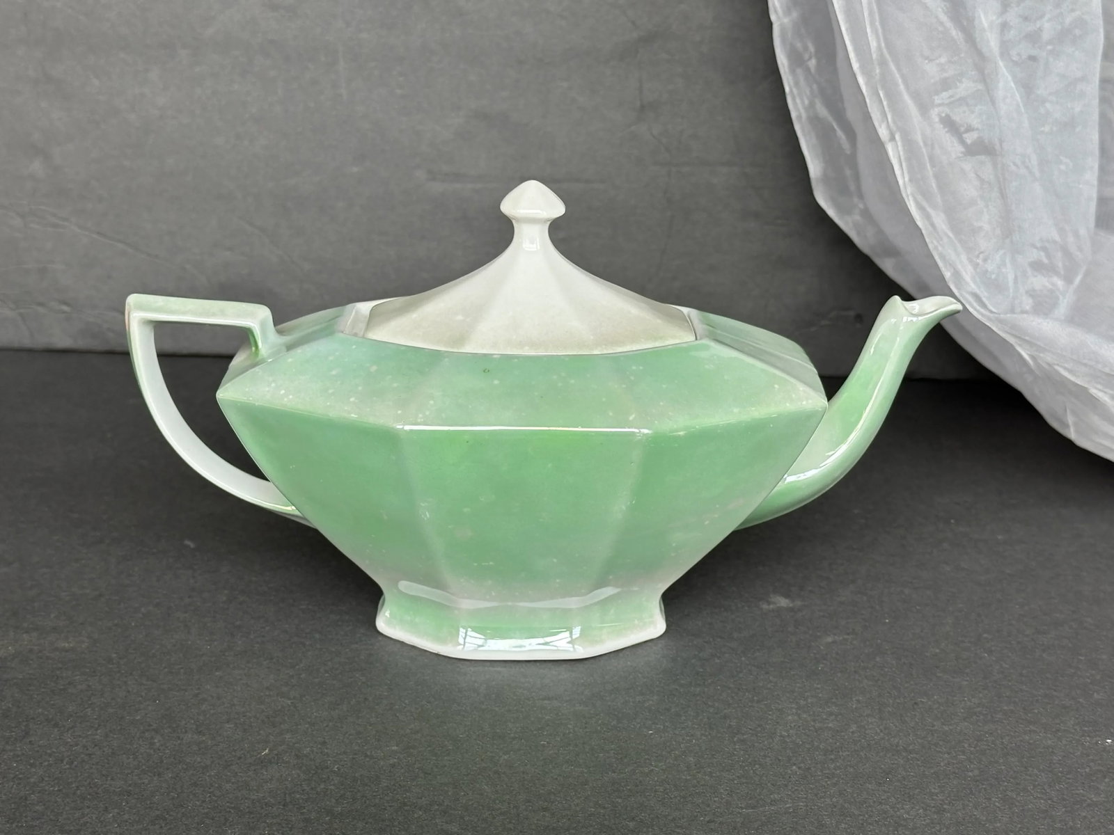 Czechoslovakia Lusterware Art Deco Teapot - 4