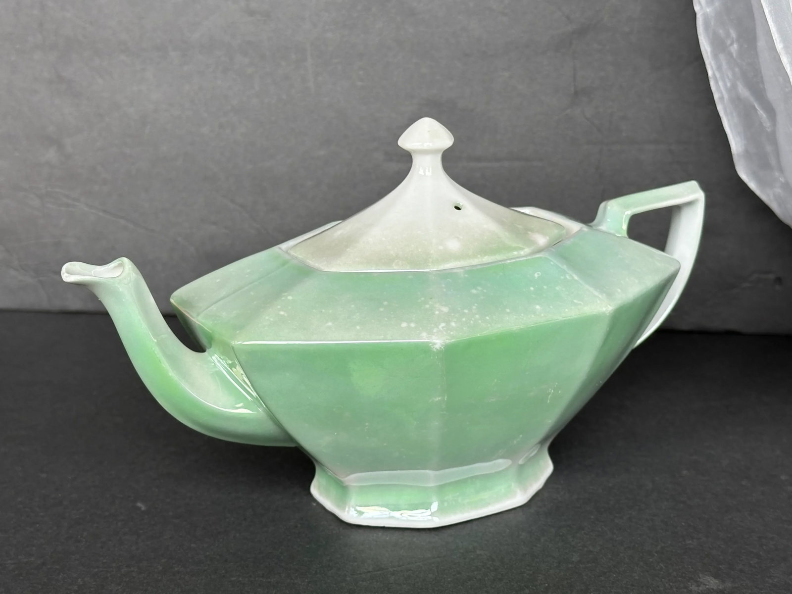Czechoslovakia Lusterware Art Deco Teapot - 8