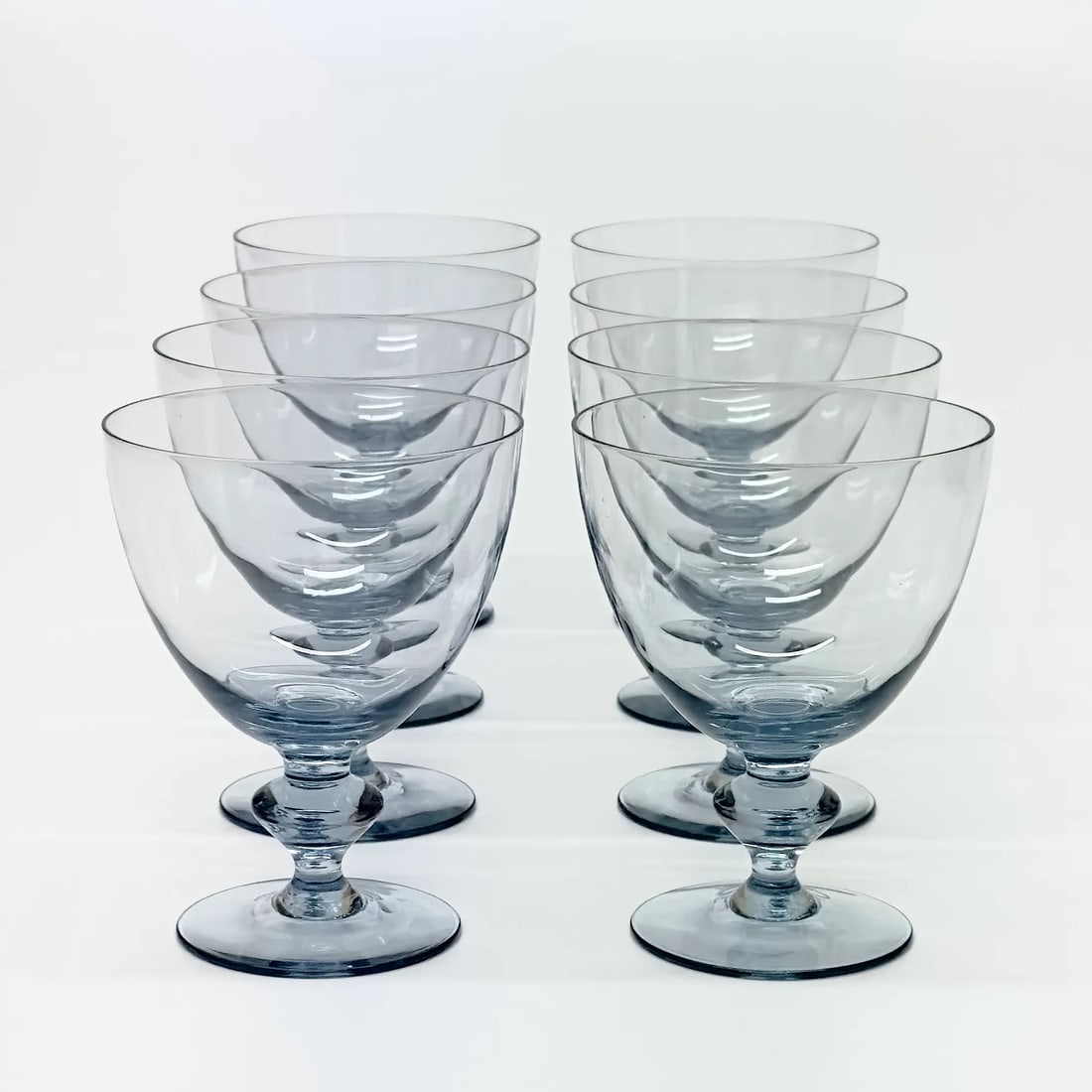 Cool Grey Bernadette Water Glasses by Kosta Boda - Set of 8 - 2