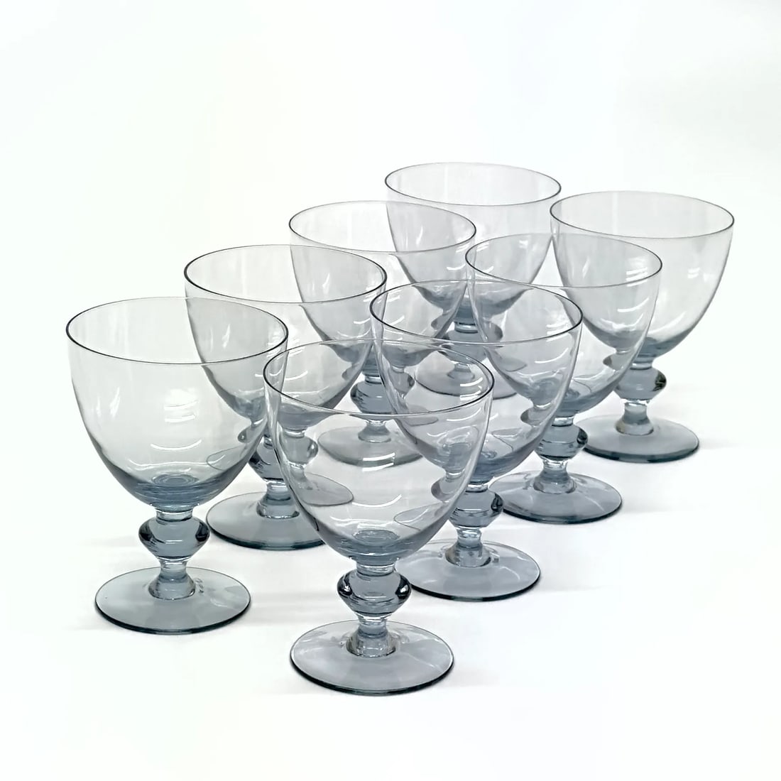 Cool Grey Bernadette Water Glasses by Kosta Boda - Set of 8 - 3
