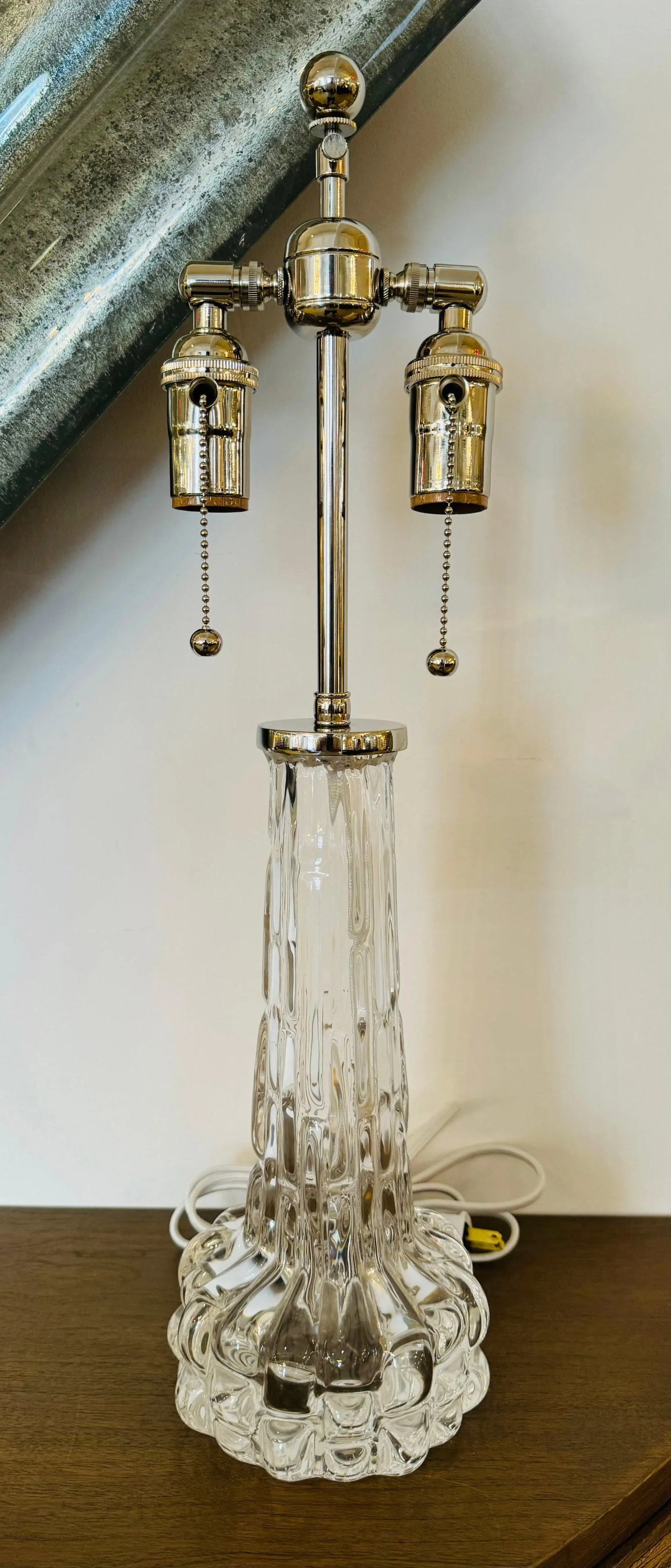 Pair of 1950s Swedish Crystal Orrefors Carl Fagerlund Clear Table Lamps - 10