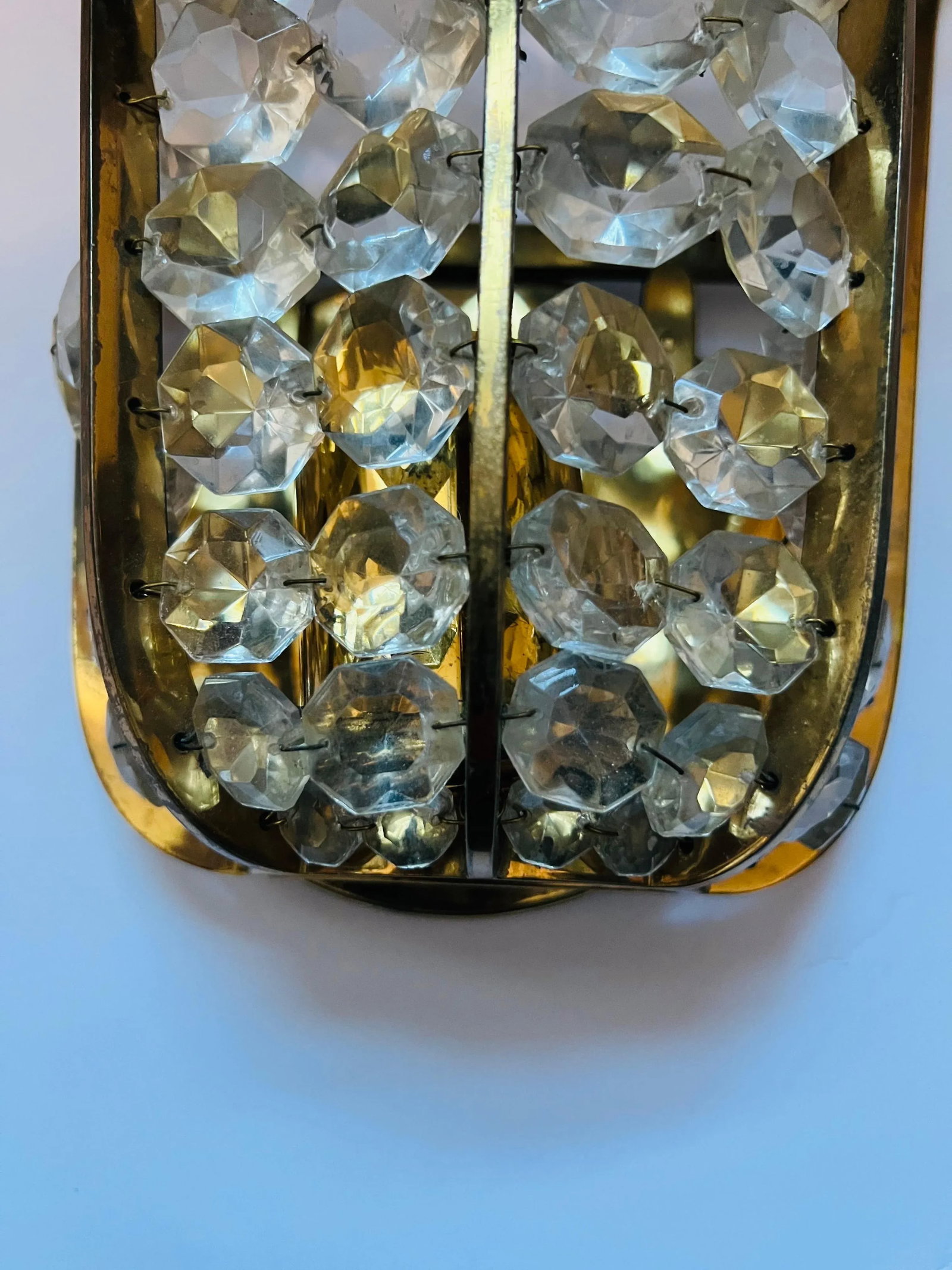 Pair of Austrian Bakalowits Crystal 1950s Wall Lamp Sconces Mid Century - 8