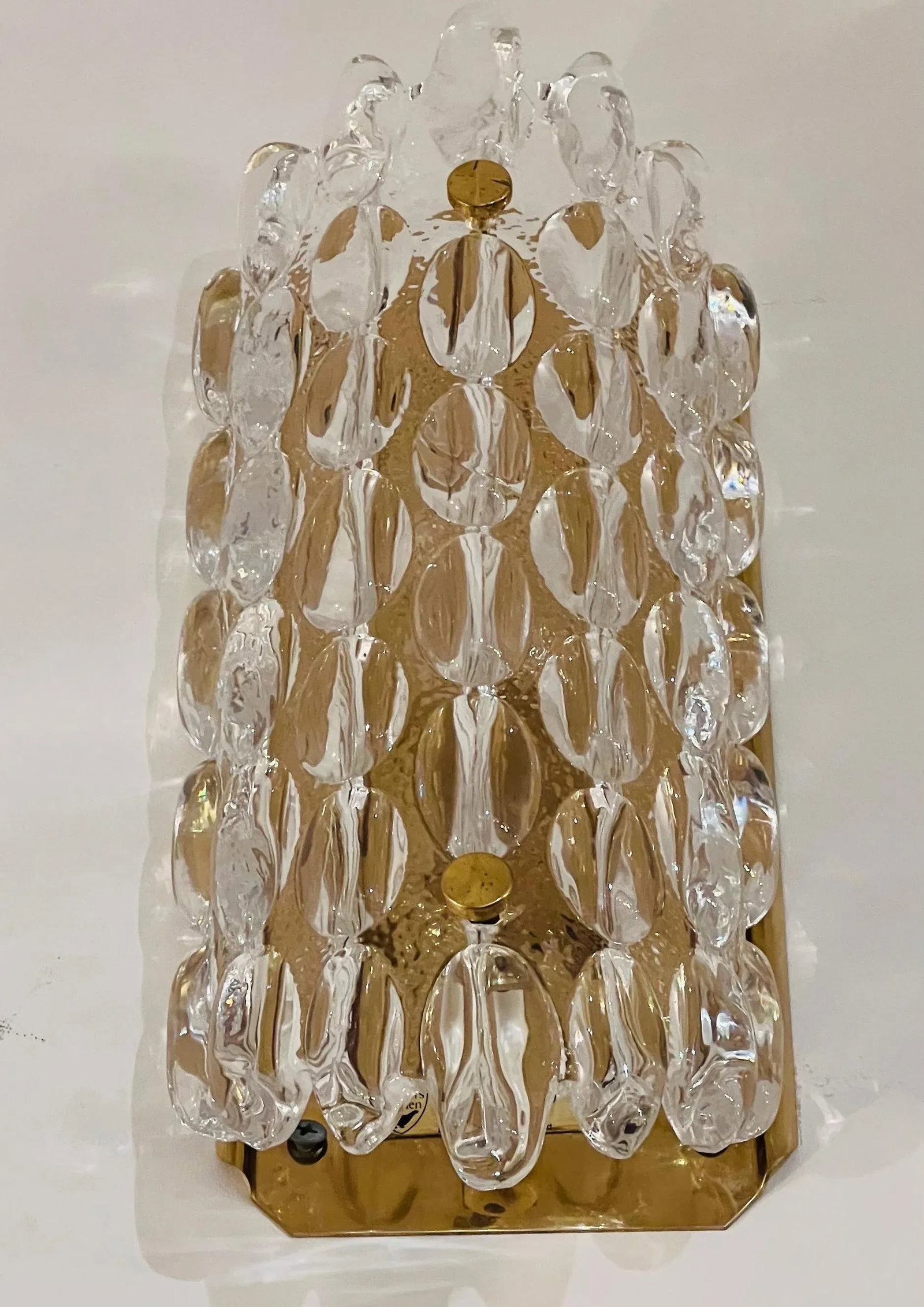 Pair of Carl Fagerland Orrefors Crystal Wall Lights - 2