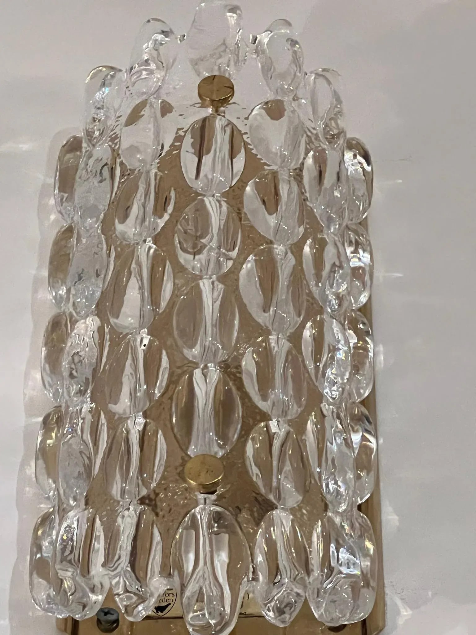 Pair of Carl Fagerland Orrefors Crystal Wall Lights - 7