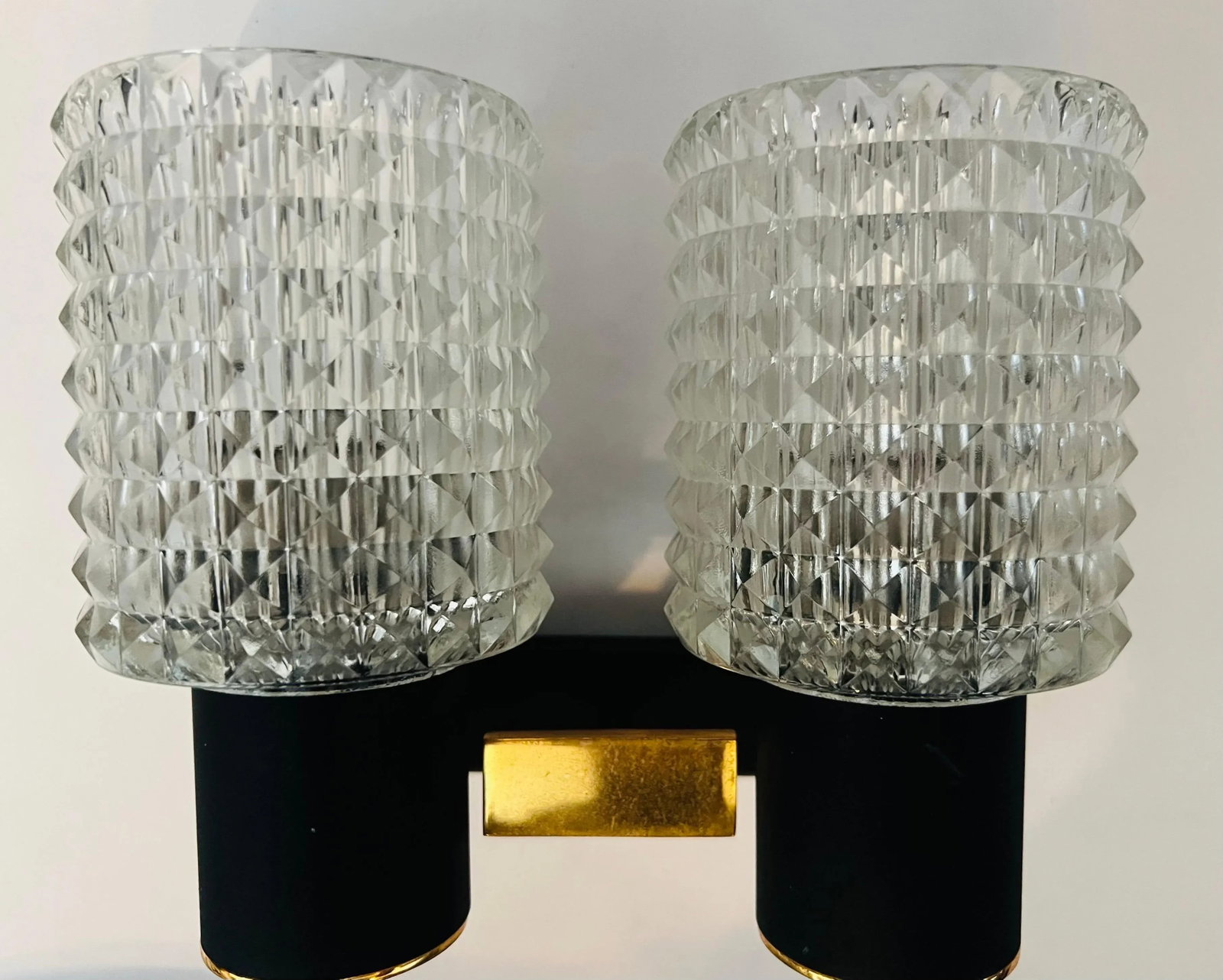 Pair French Lunel 1960s Mid-Century Wall Lights - 12
