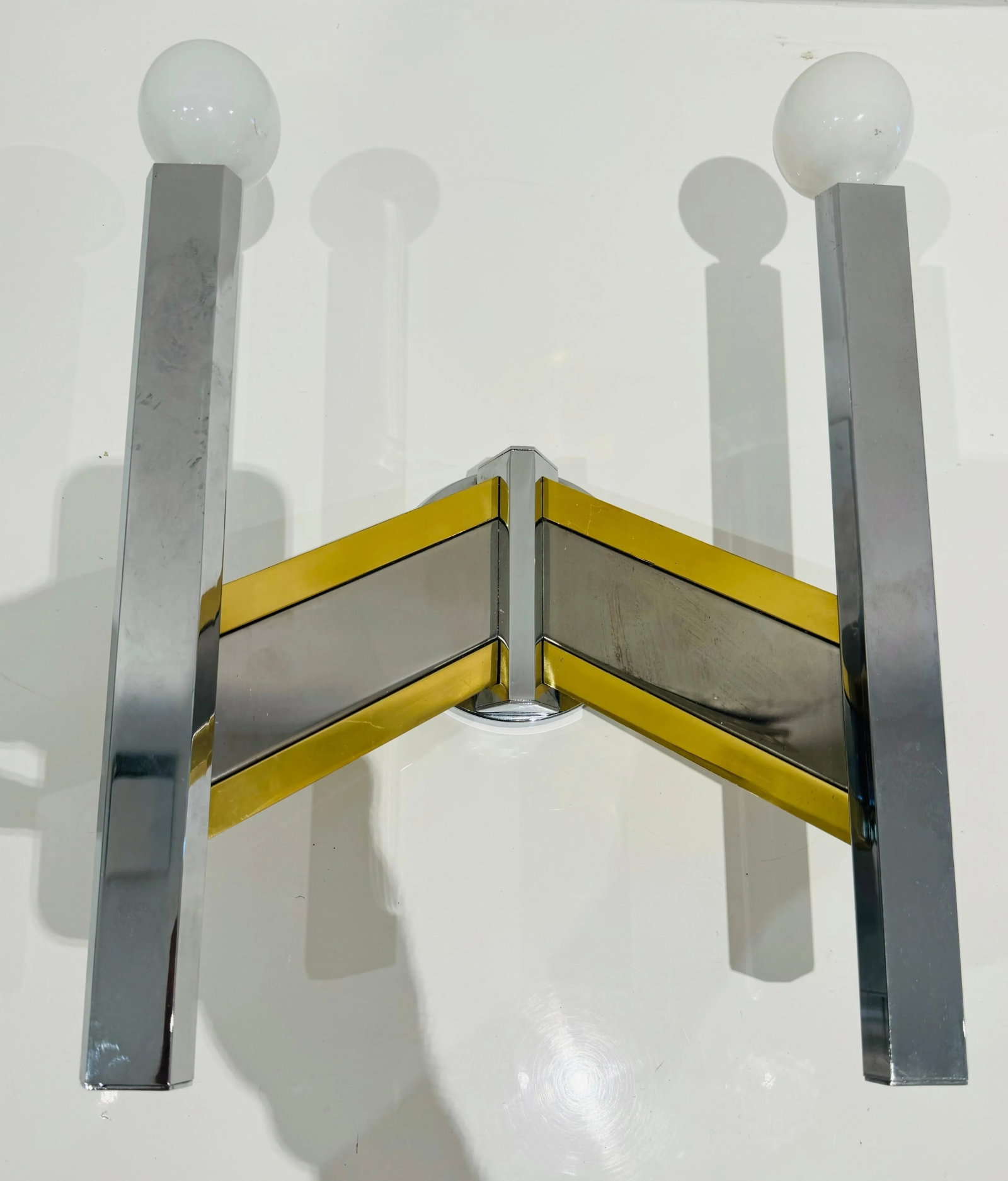 Set of Sciolari 1960 Space Age Italian Mid Century Wall Lamps - 9