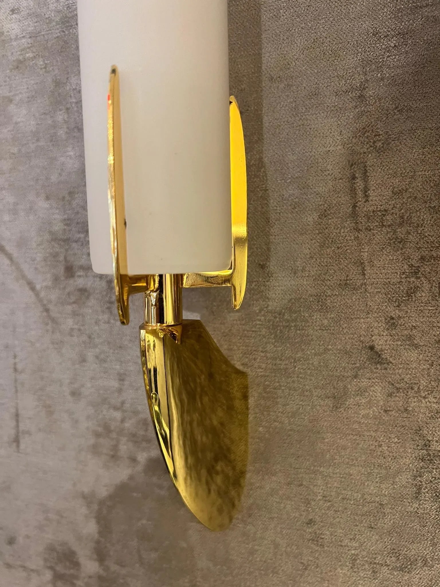 Pair of Austrian 1990s High Style Golden Wall Lamps - 2