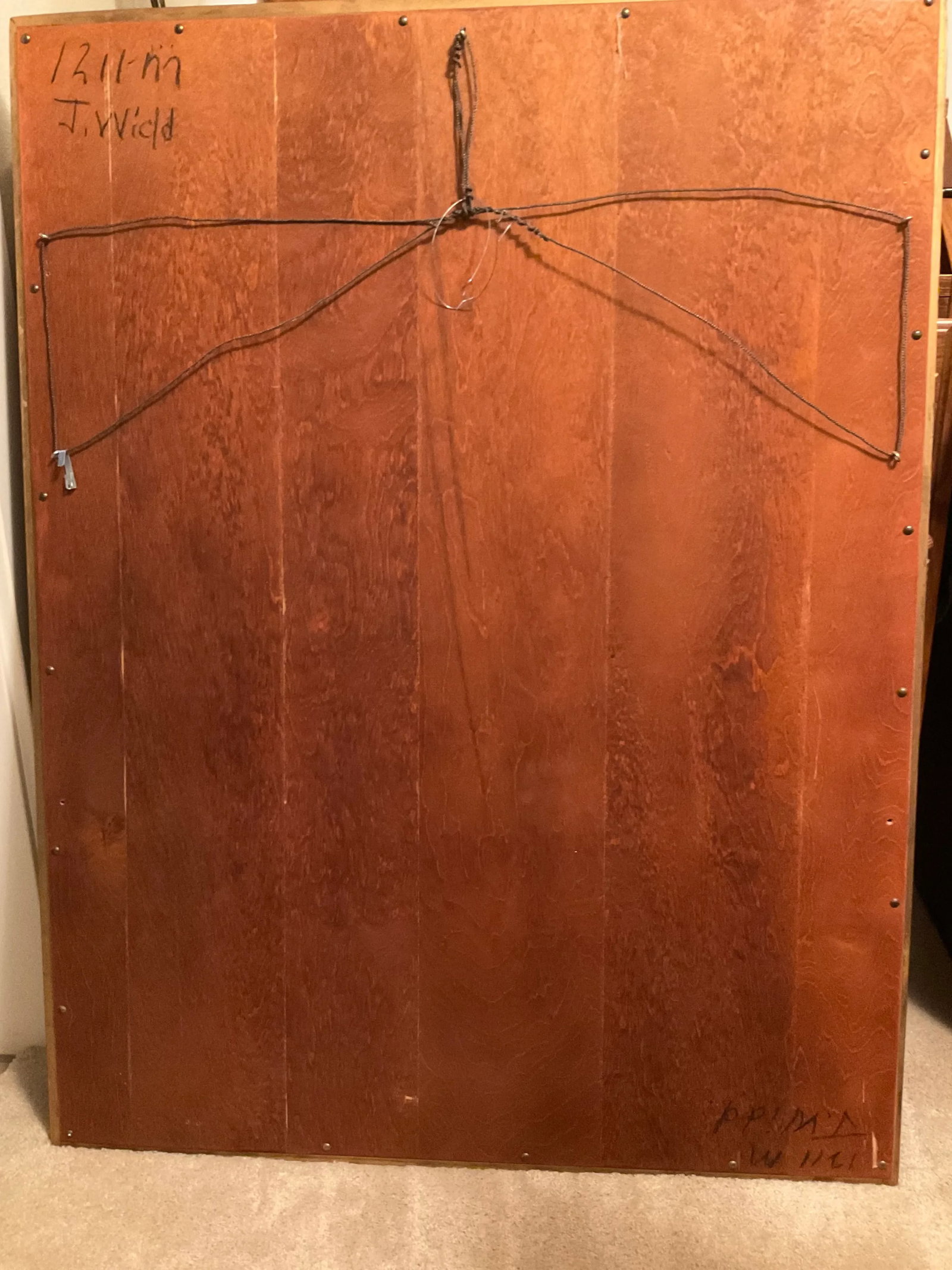 1950's Baroque Inspired Wood Mirror With Gold Accents - 2
